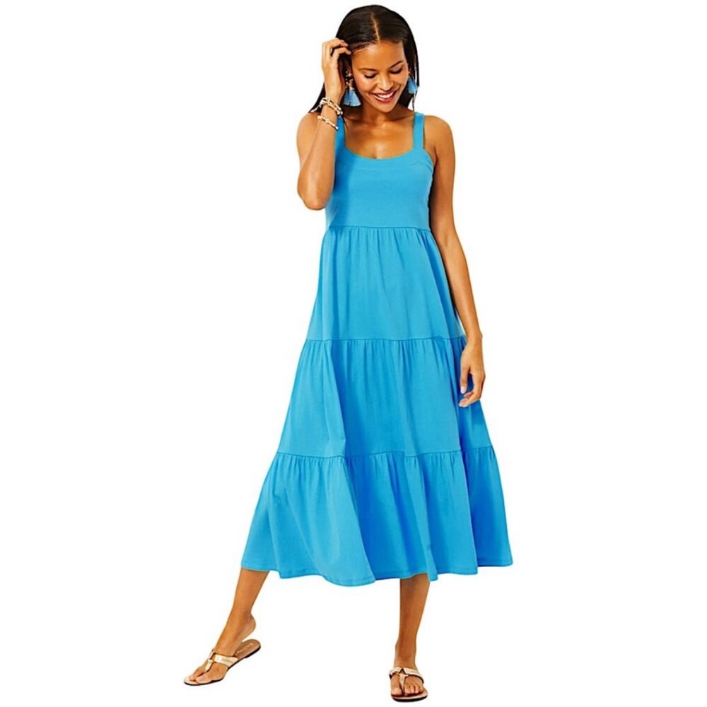Lilly Pulitzer Miri Midi dress. Lunar blue. S.
NWT.